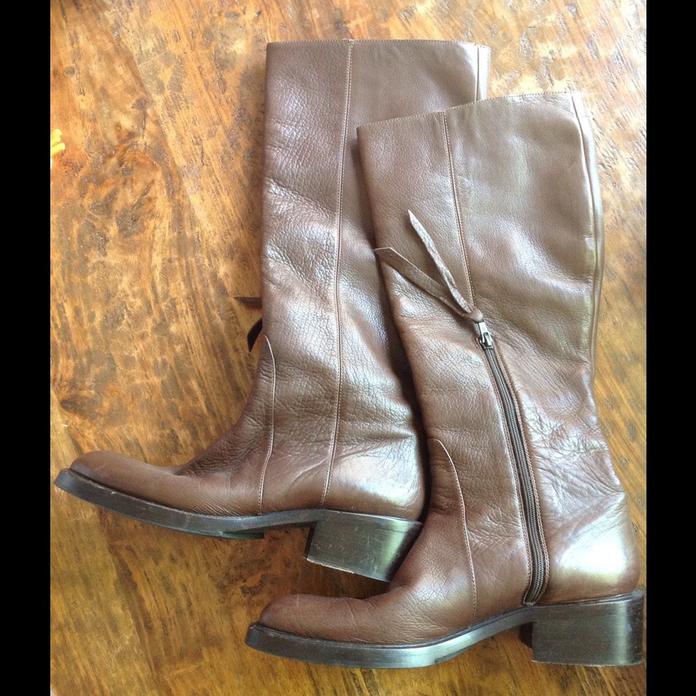 COPY - Diana Broussard tall brown leather boots